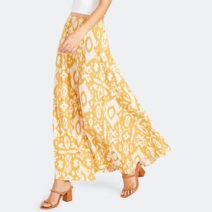 BB Dakota Yellow That's A Wrap Maxi Skirt
